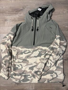 UNRL Men's Olive & Camo Performance Anorak Jacket
